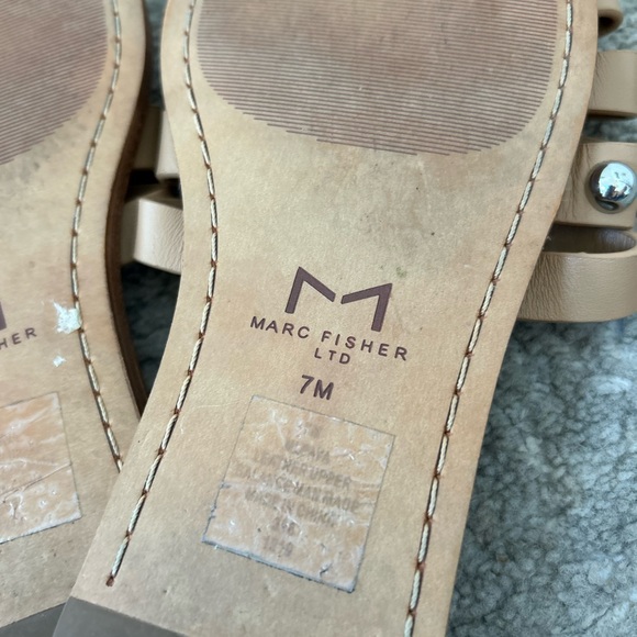 MARC FISHER Bryte 2 Ball Studded Slide Sandals Size 7M Summer Beach Outdoor - Picture 3 of 9